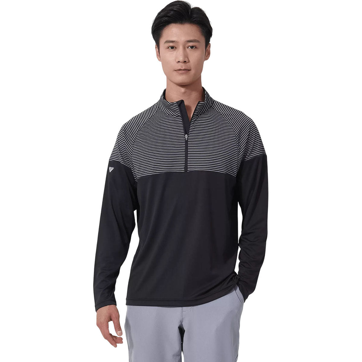 Levelwear Men's Black Classic Stripes Pullover