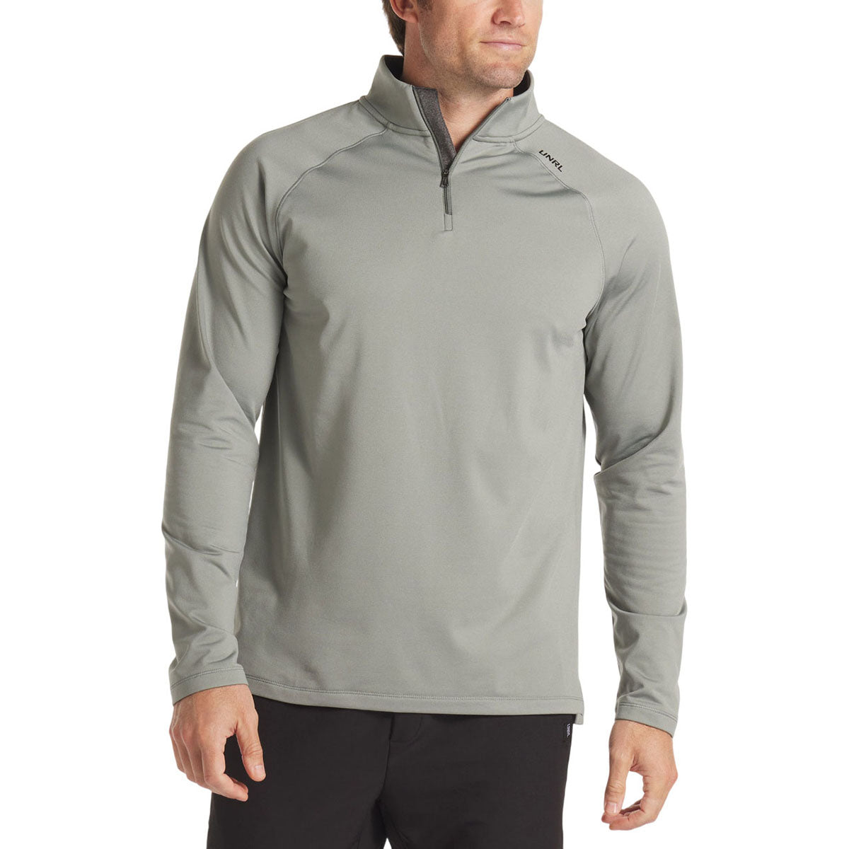 UNRL Men's Eucalyptus Interlock Quarter Zip