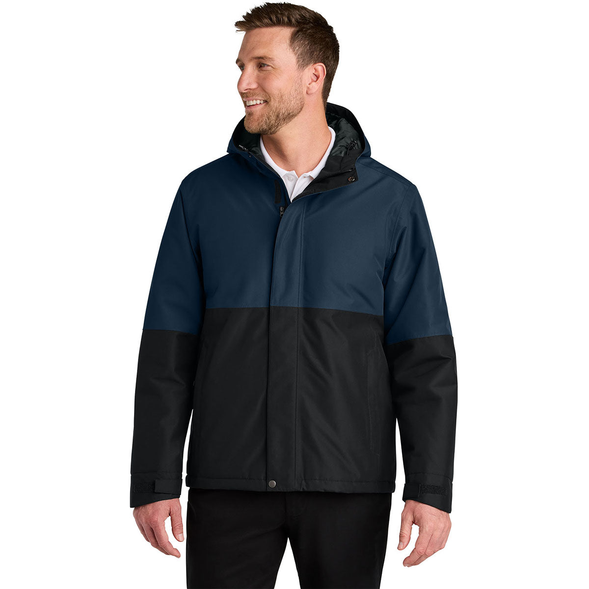 Port Authority Men's Dress Blue Navy/Deep Black Insulated Heavy Ripstop Jacket