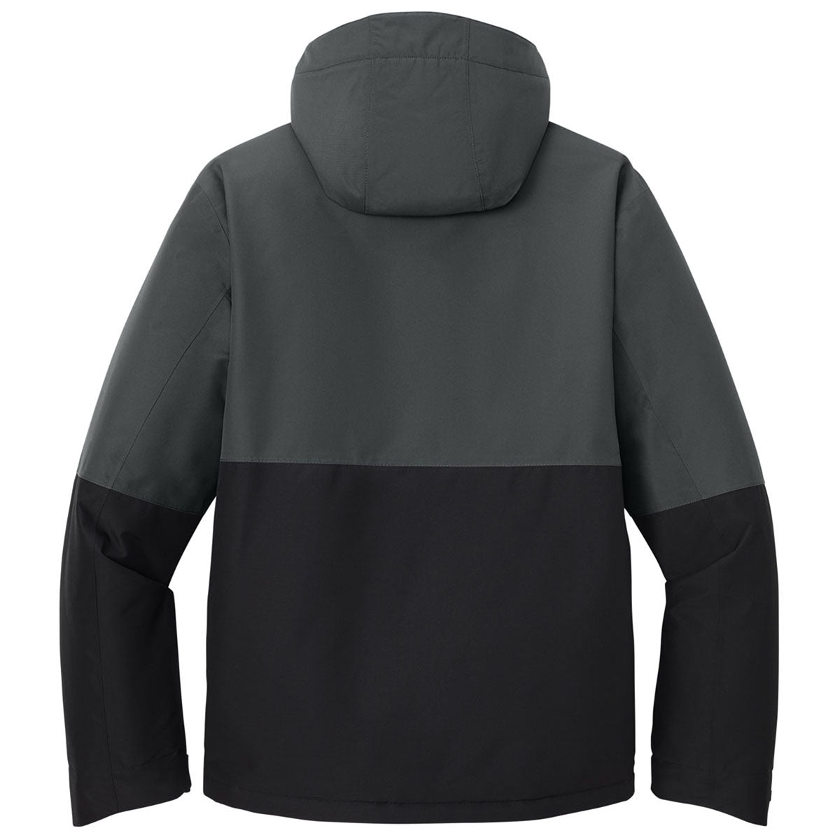 Port Authority Men's Grey Steel/Deep Black Insulated Heavy Ripstop Jacket