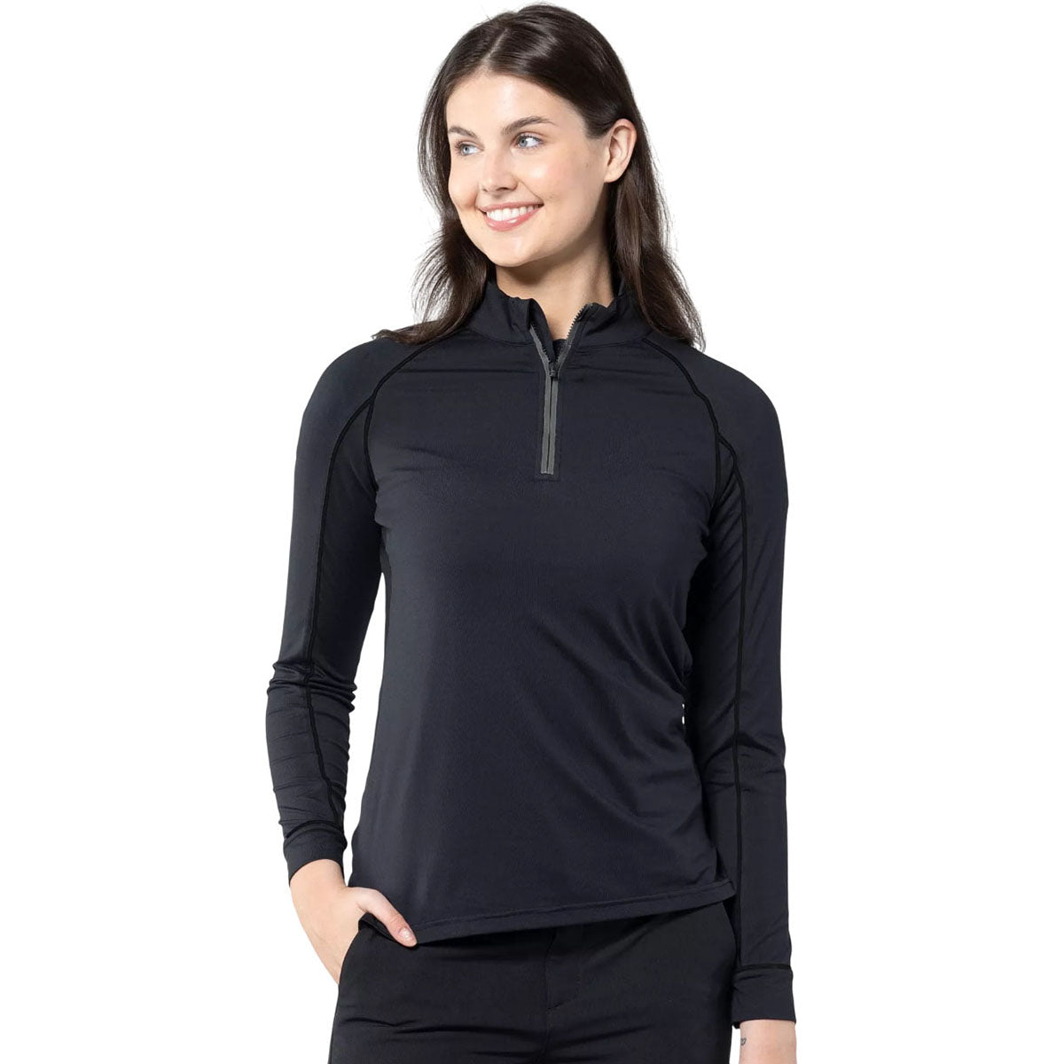 Levelwear Women's Black Kinetic Midlayer Pullover