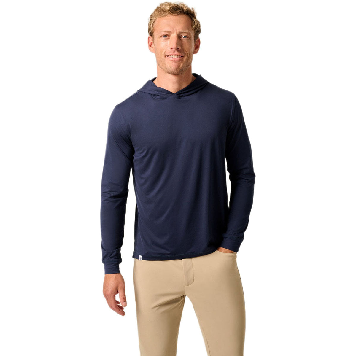 Johnnie-O Men's Solid Navy Talon Featherweight Performance Hoodie