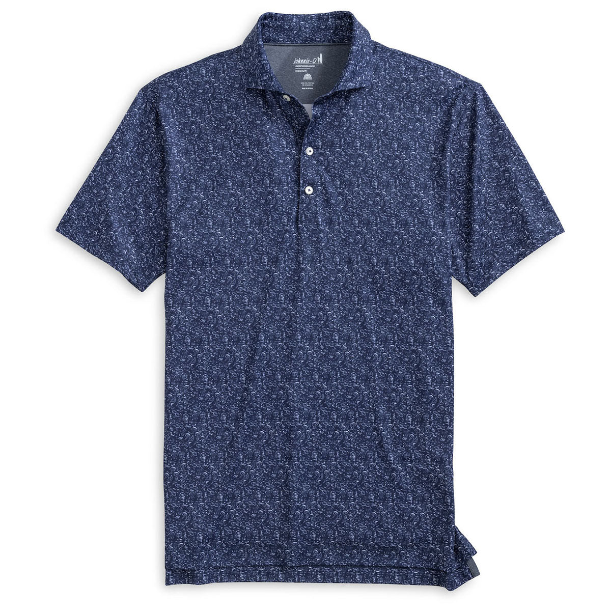 Johnnie-O Men's Navy Boggings Performance Jersey Polo