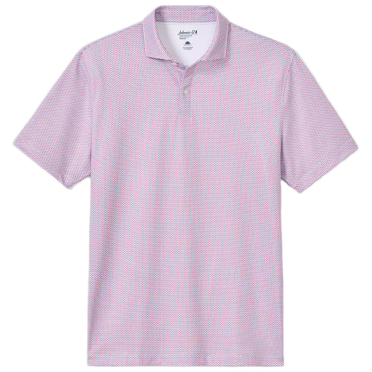 Johnnie-O Men's Racing Red Darts Performance Jersey Polo