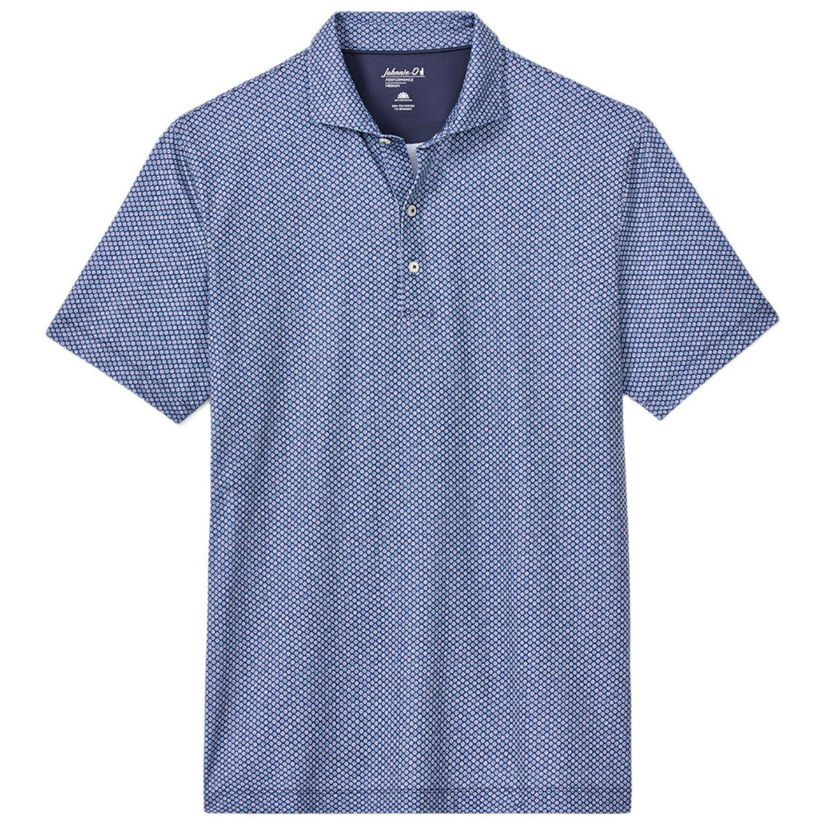 Johnnie-O Men's Navy Pip Floral Performance Jersey Polo