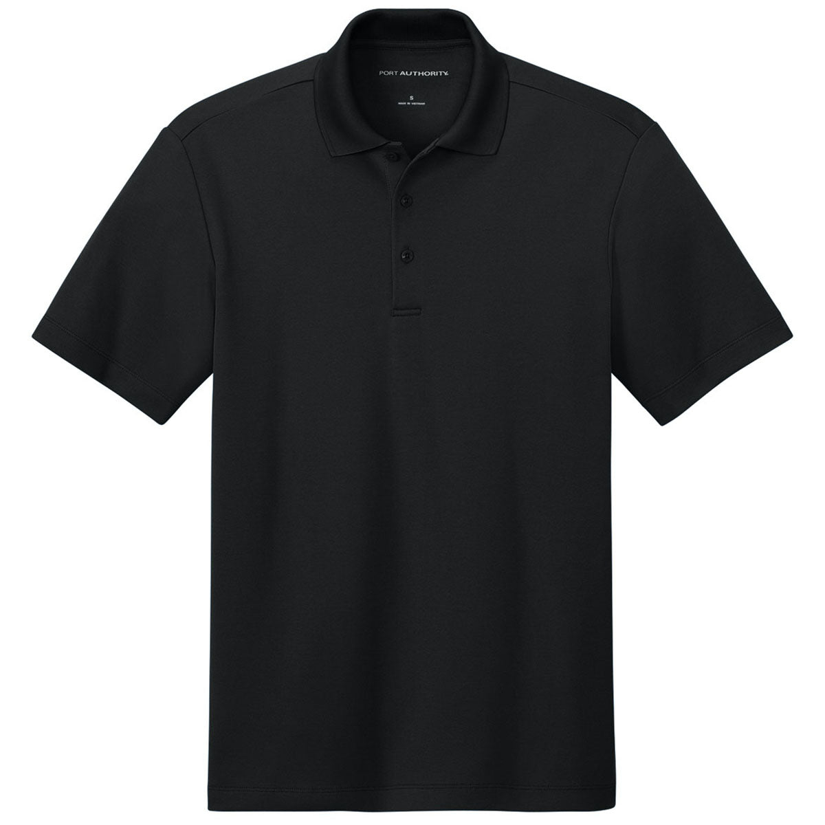 Port Authority Men's Deep Black Plaited Pique Polo