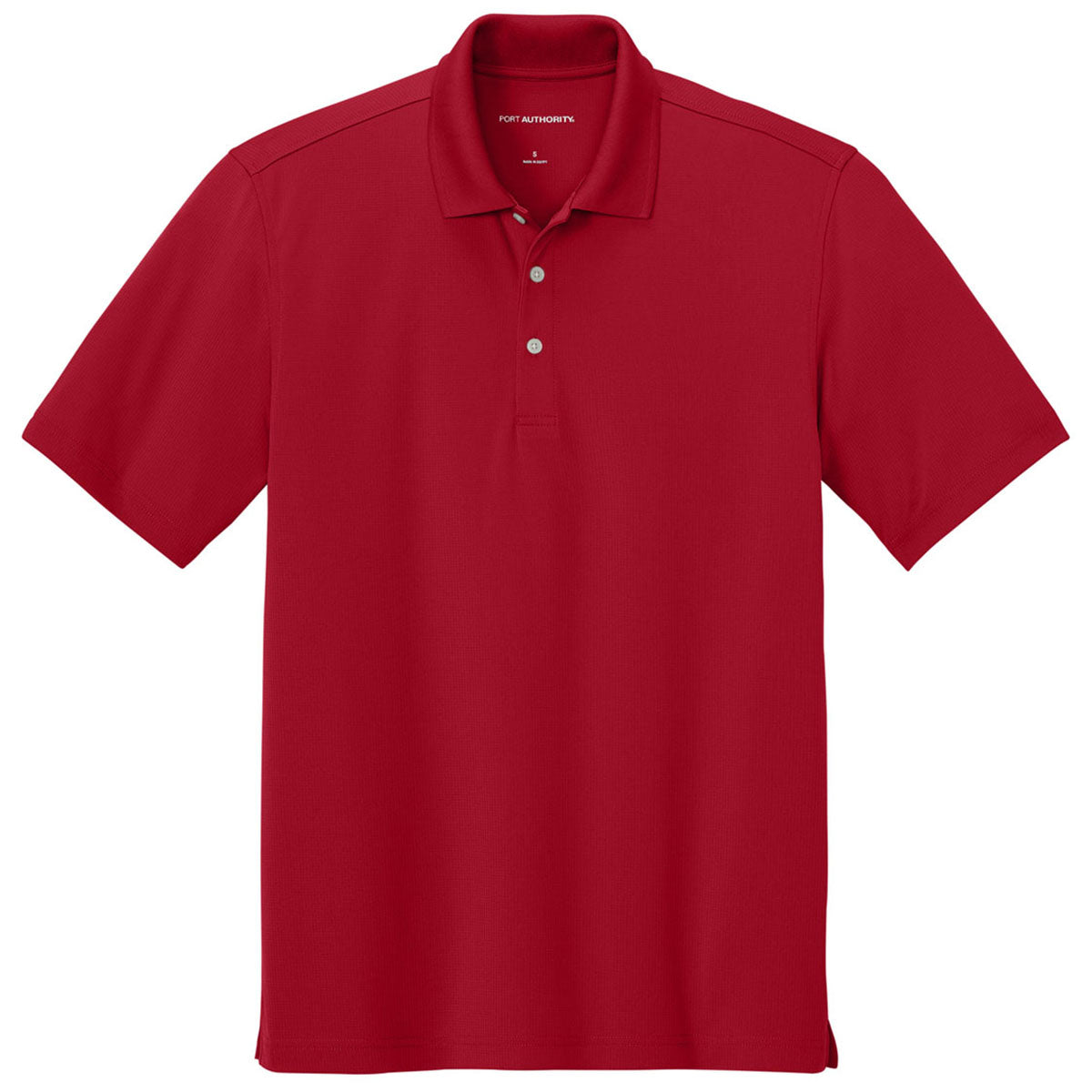 Port Authority Men's Rich Red Dry Zone Stain-Release Grid Polo