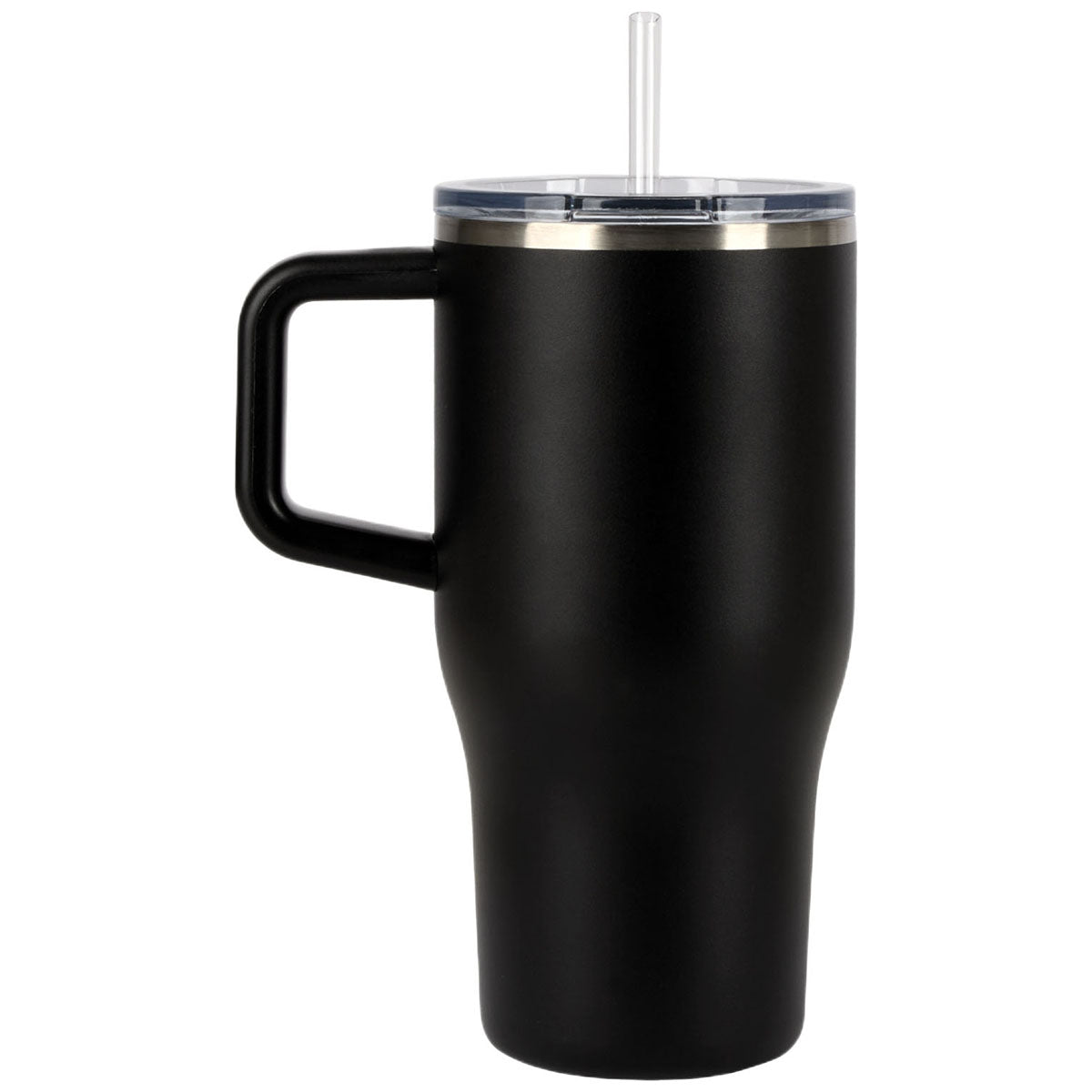 Perka Black Myrton 20 oz. Double Wall, Recycled Stainless Steel Travel Mug
