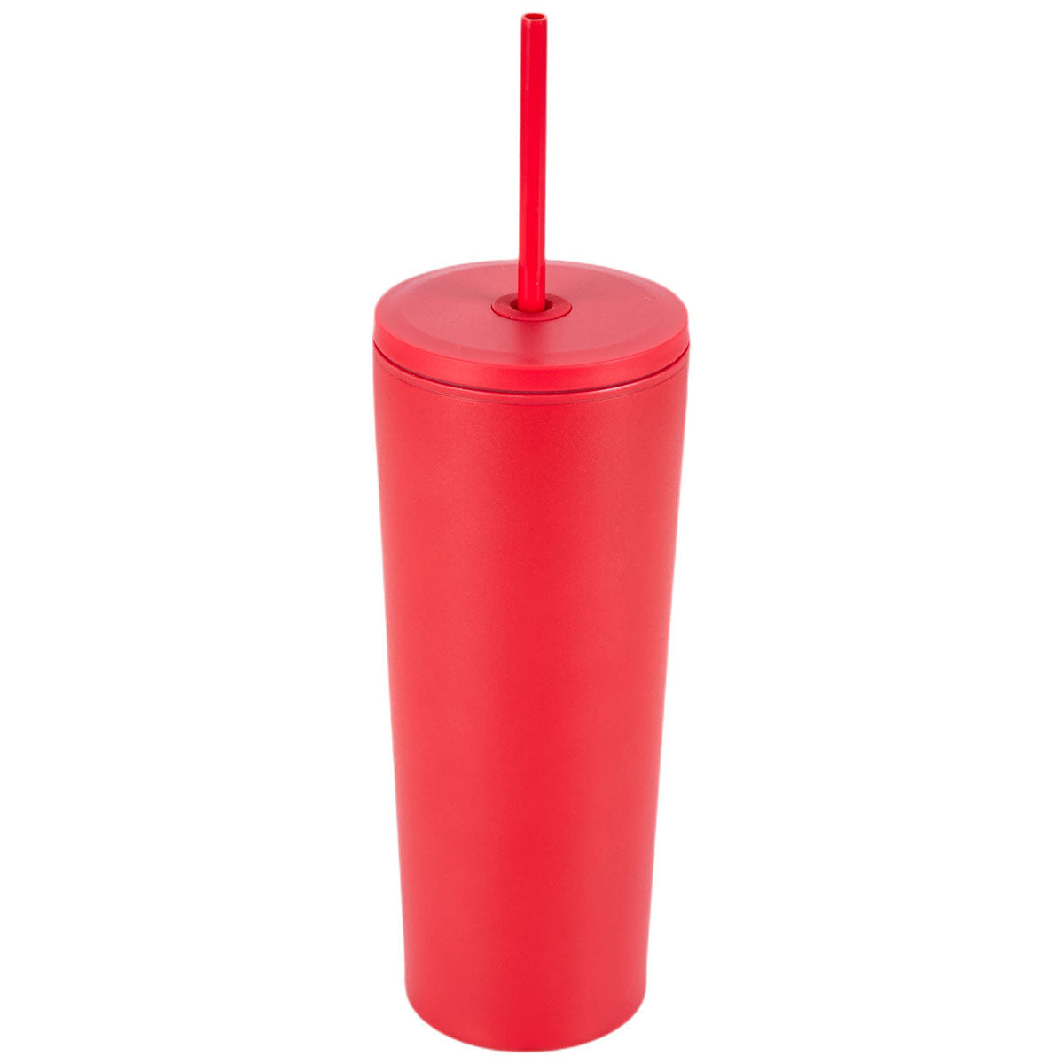 Logomark Red Bayard 24 oz. Double Wall Steel/PP Liner Straw Tumbler