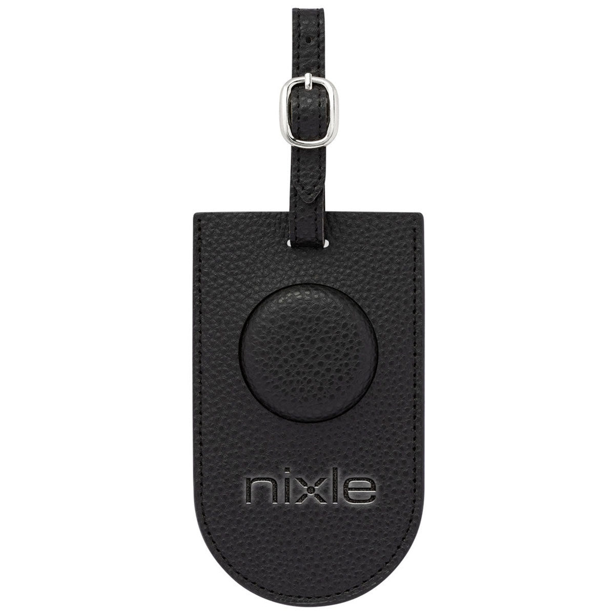 Leeman Black Pebble Grain AirTag Luggage Tag