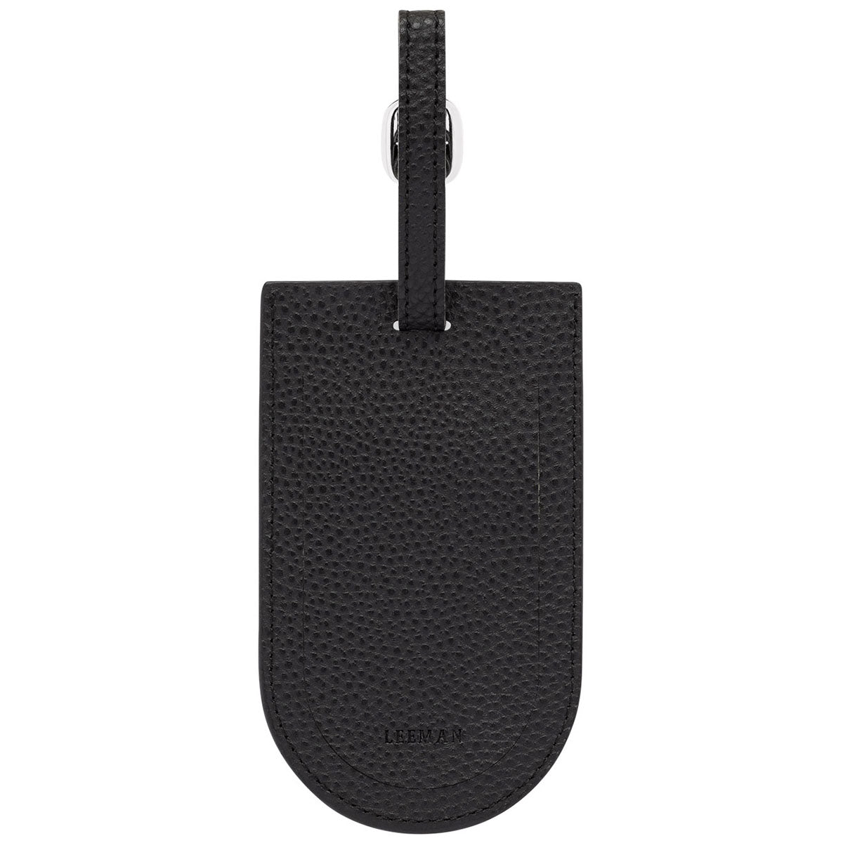 Leeman Black Pebble Grain AirTag Luggage Tag