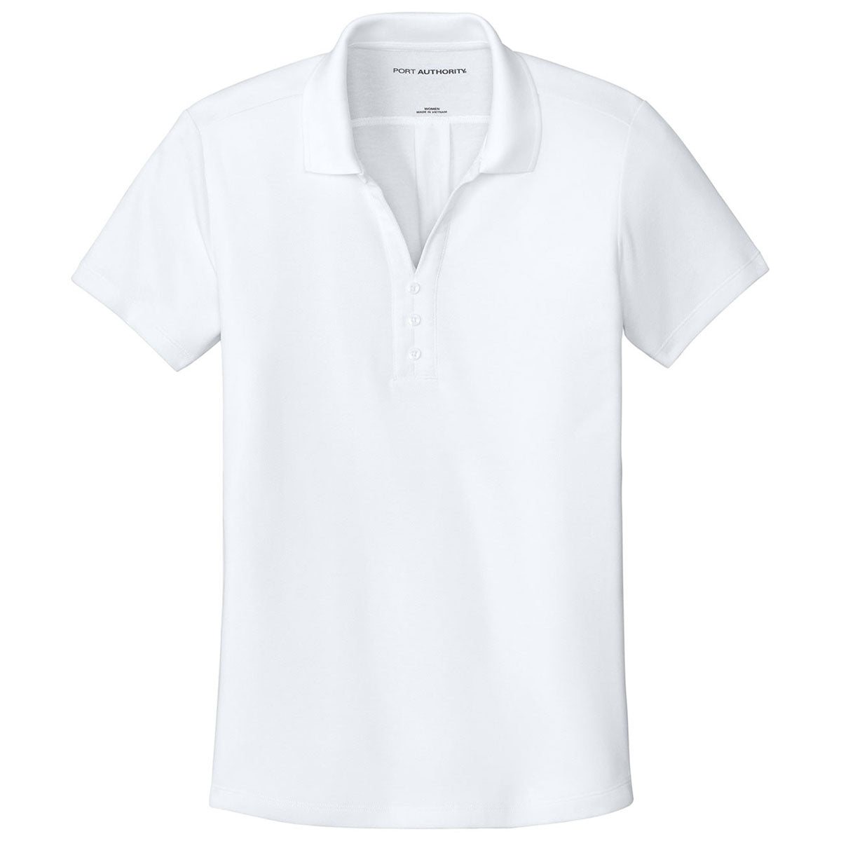 Port Authority Women's White Plaited Pique Polo