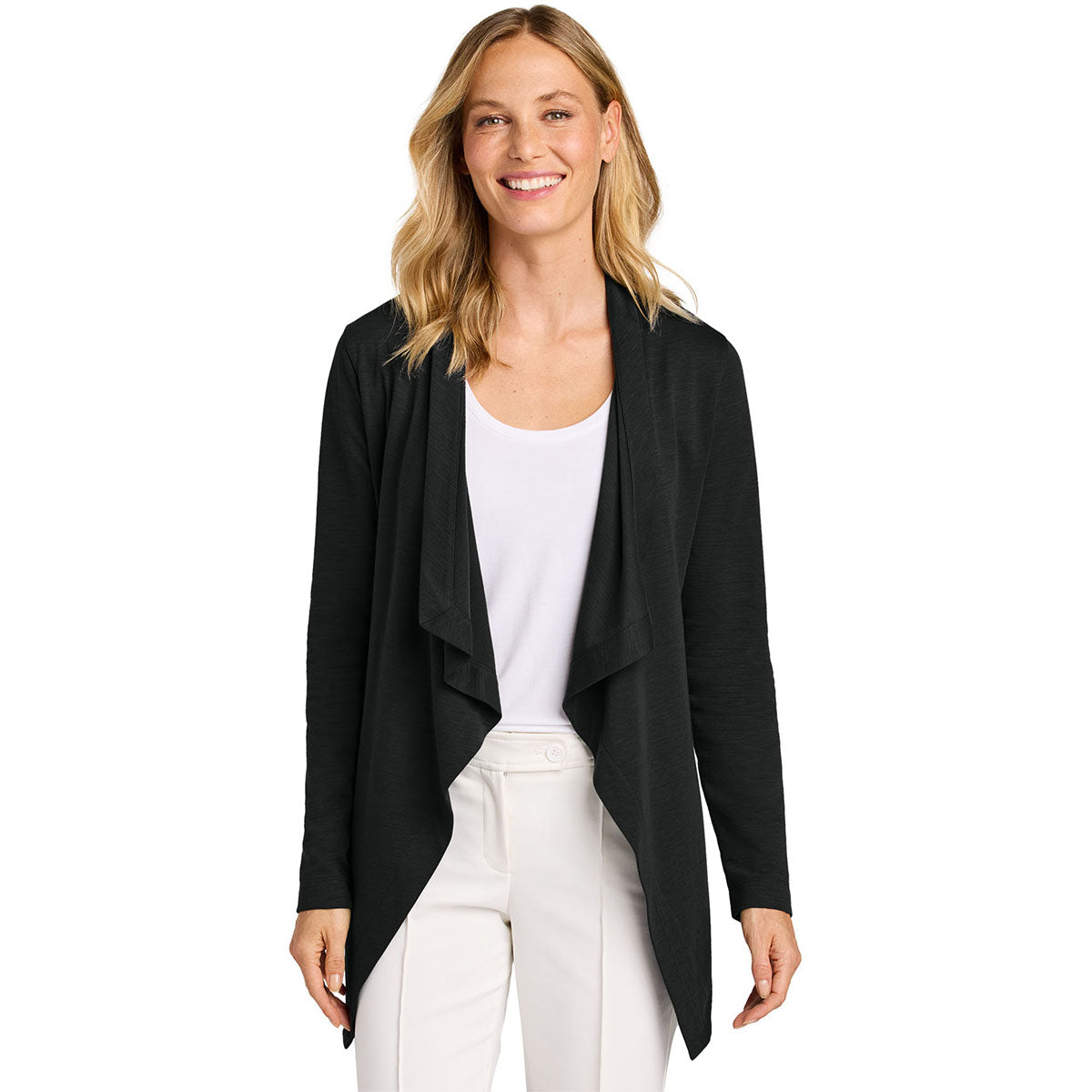 Port Authority Women's Deep Black Breakwater Open Cardigan