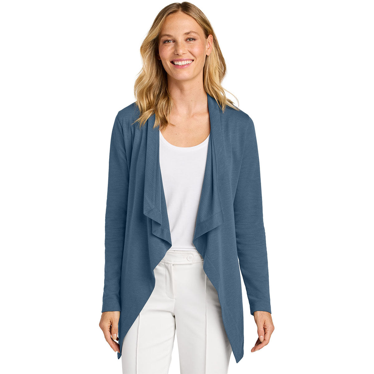 Port Authority Women's Dusk Blue Breakwater Open Cardigan