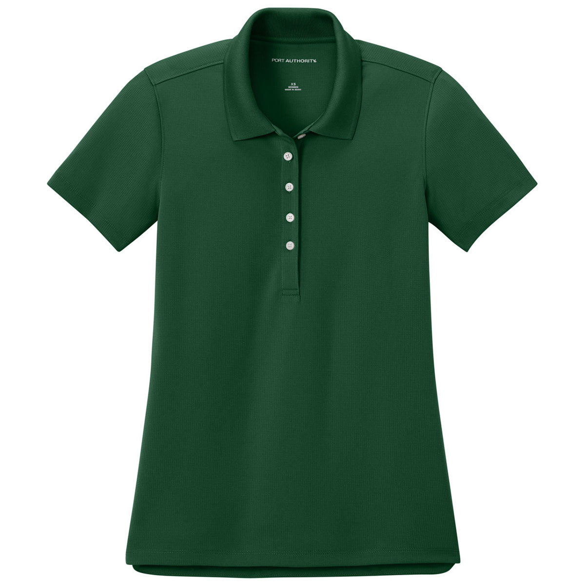Port Authority Women's Hunter Green Dry Zone Stain-Release Grid Polo