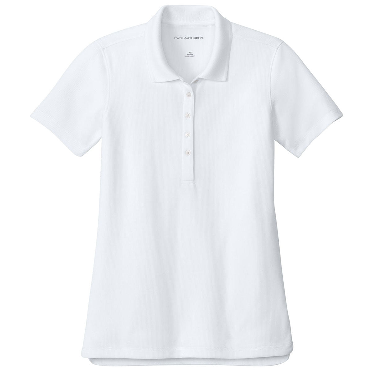 Port Authority Women's White Dry Zone Stain-Release Grid Polo
