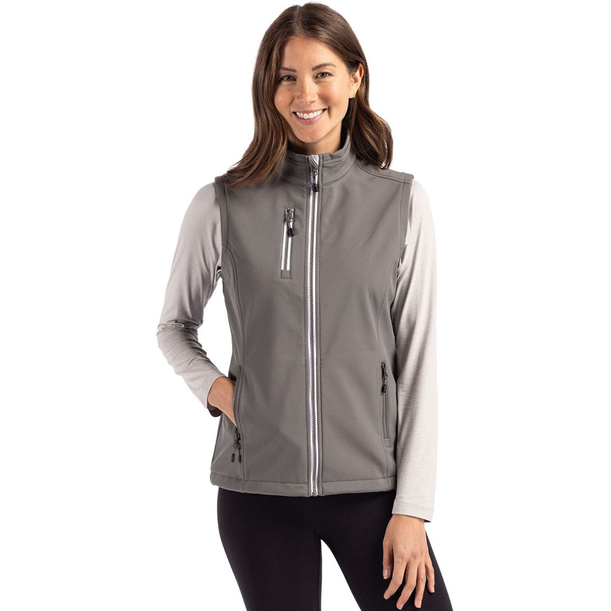 Clique Women's Pure Slate Telemark Eco Stretch Softshell Vest