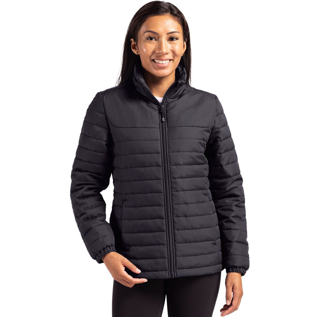 Clique Women's Black Elevation Eco Full Zip Puffer Jacket