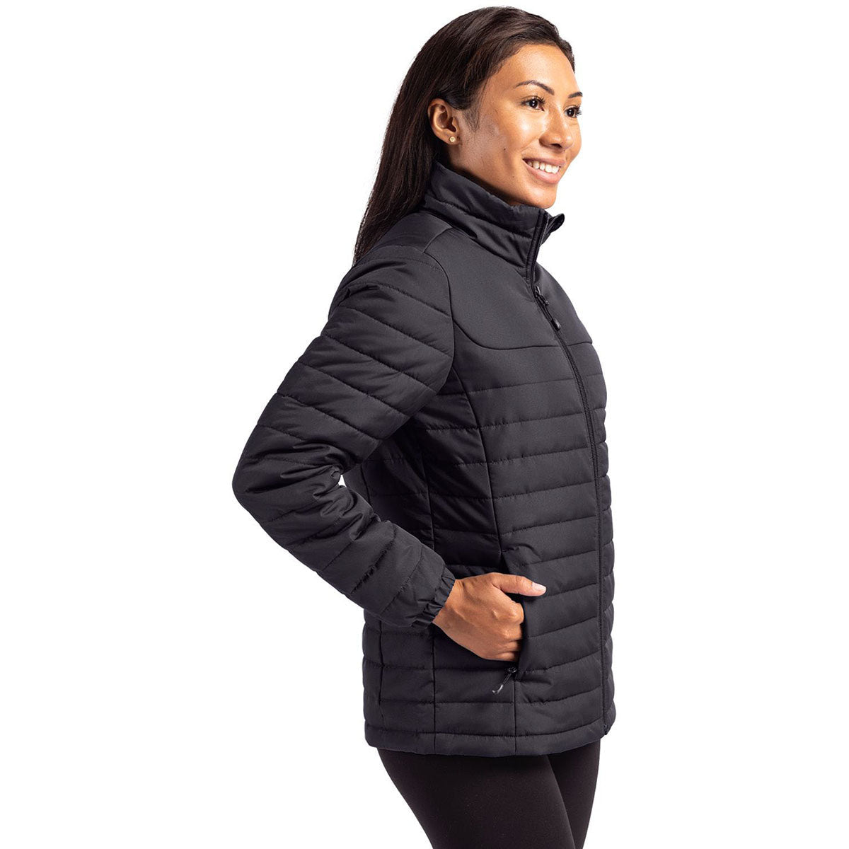 Clique Women's Black Elevation Eco Full Zip Puffer Jacket