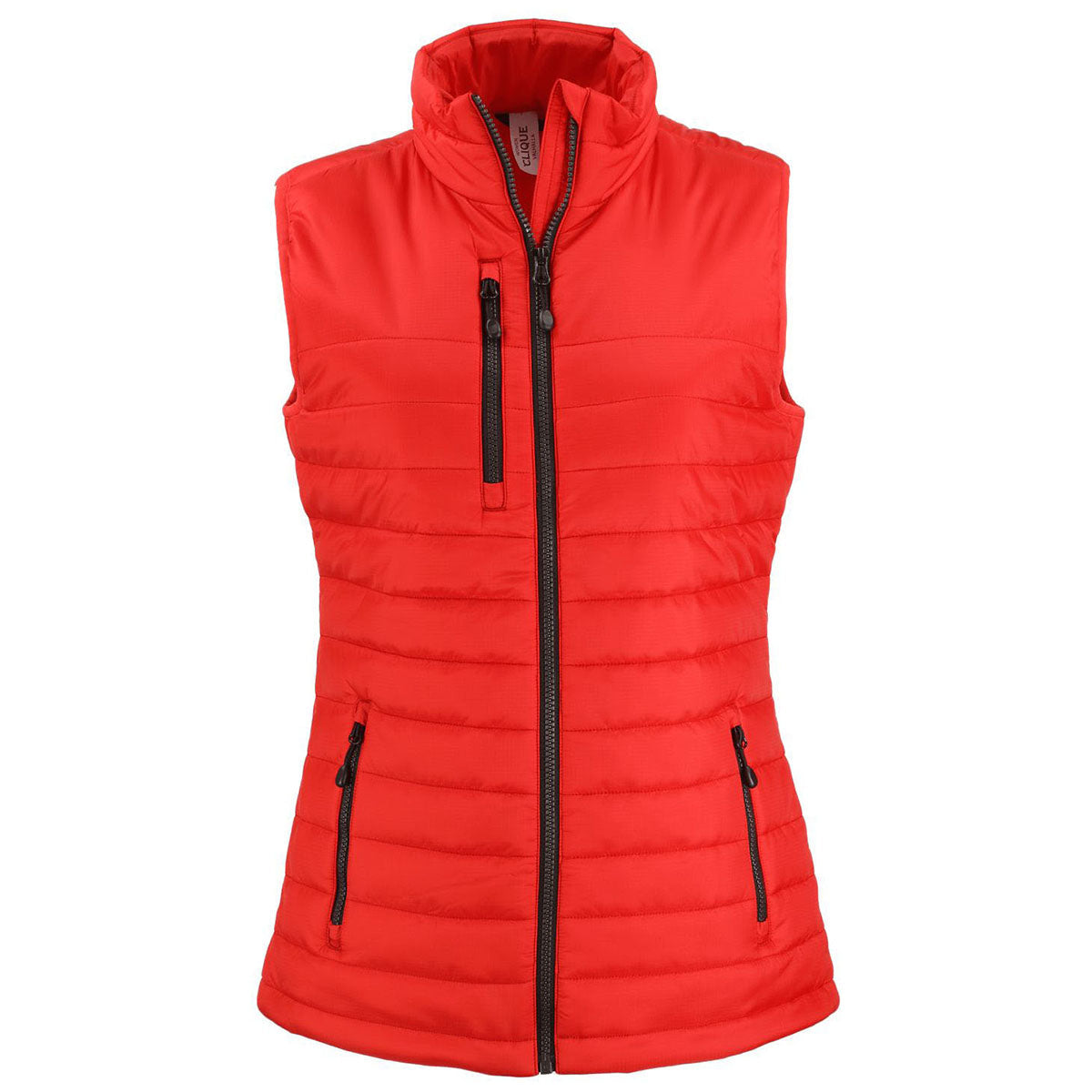 Clique Women's Red Valhalla Full Zip Puffer Vest