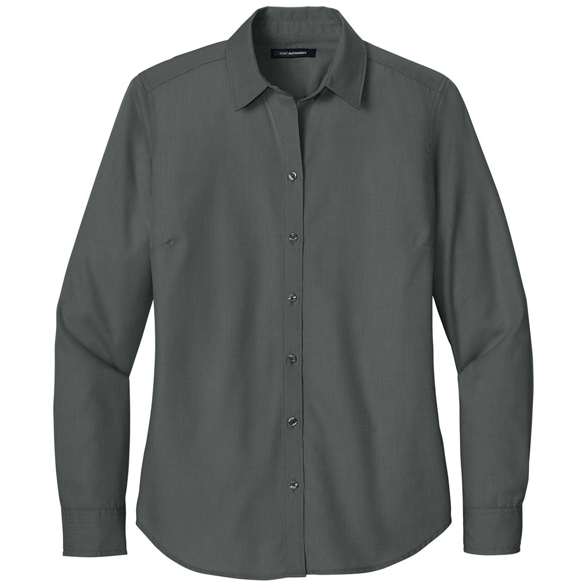 Port Authority Women's Deep Black Long Sleeve Nailhead Easy Care Shirt