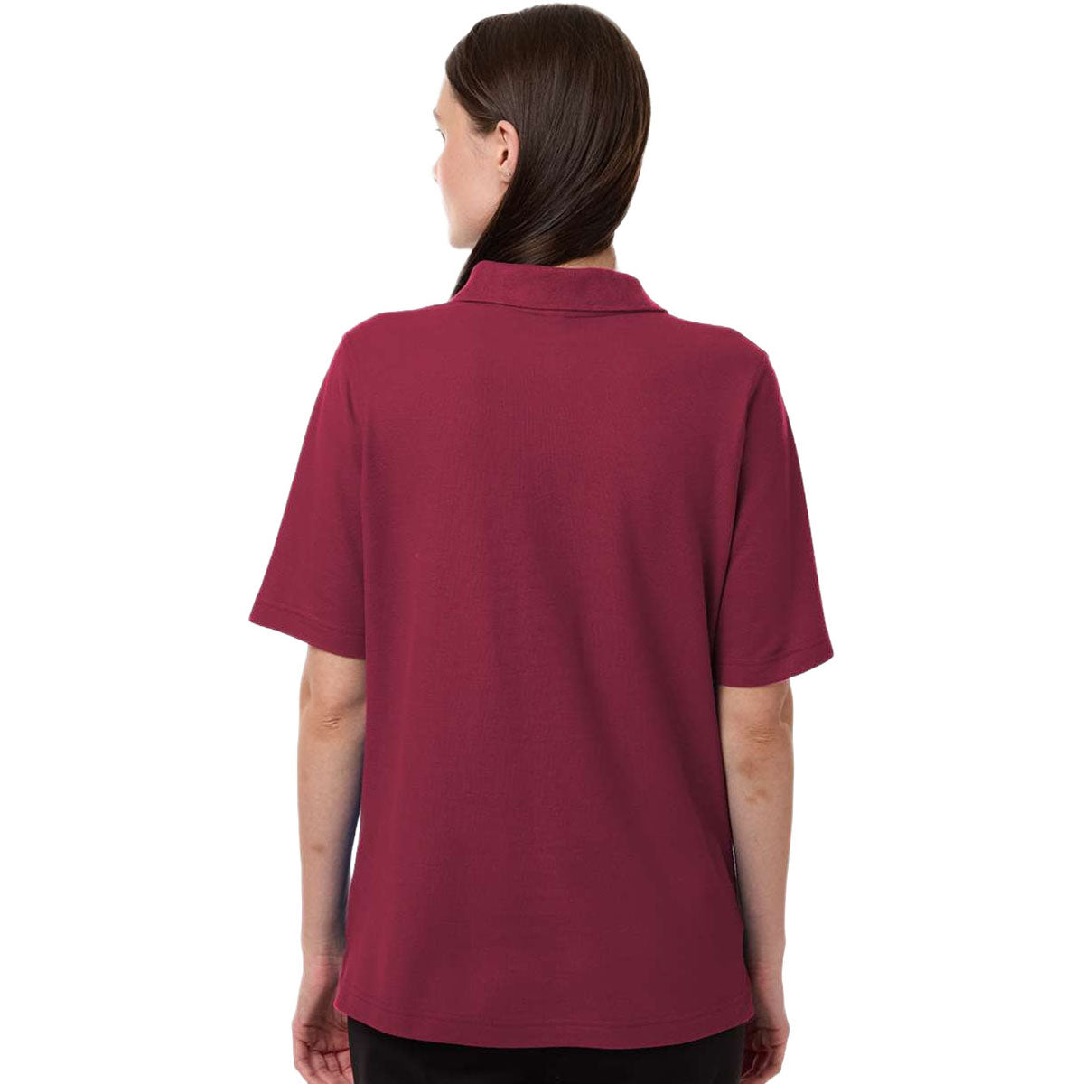 Harriton Women's Wine Maverick CVC Pique Polo