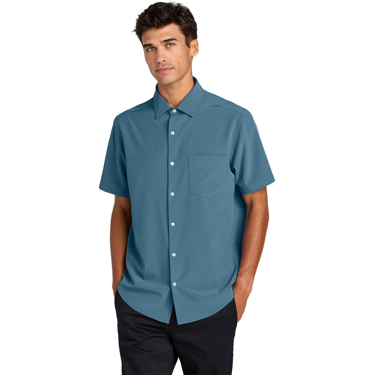 Mercer+Mettle Men's Harbor Blue Short Sleeve UV Capital Tech Shirt
