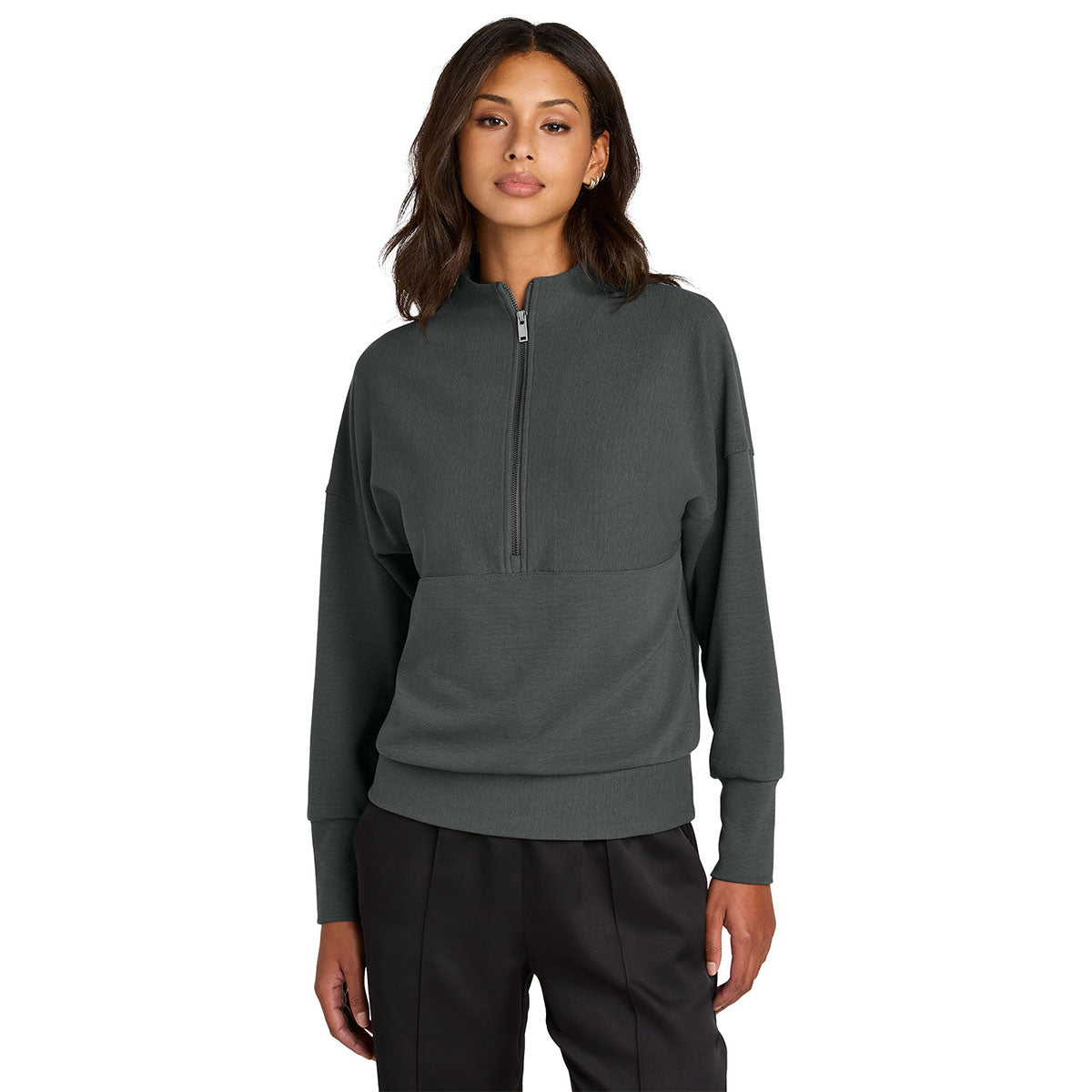 Mercer+Mettle Women's Storm Grey Linear Texture 1/4-Zip