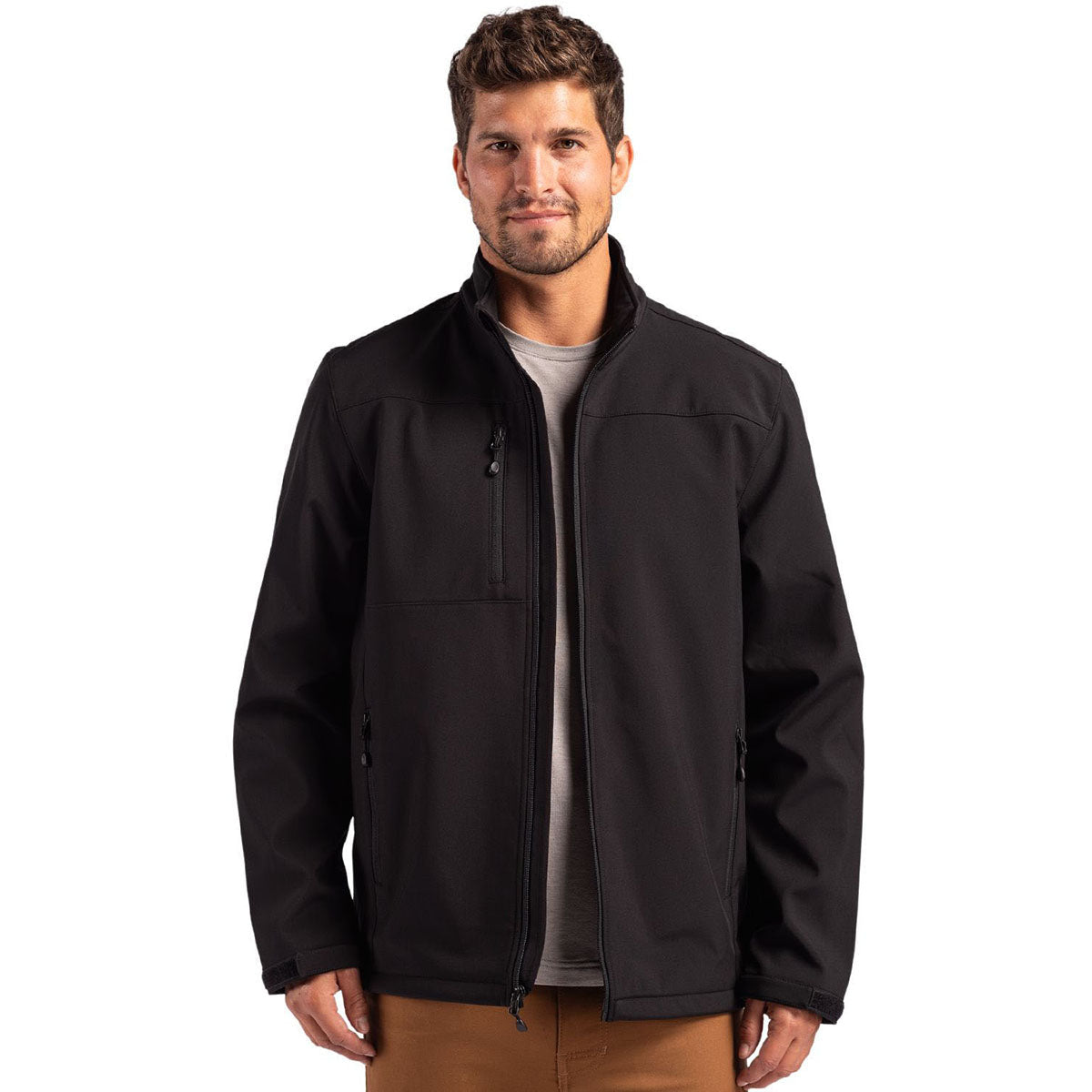 Clique Men's Black Tempest Waterproof Full Zip Softshell Jacket