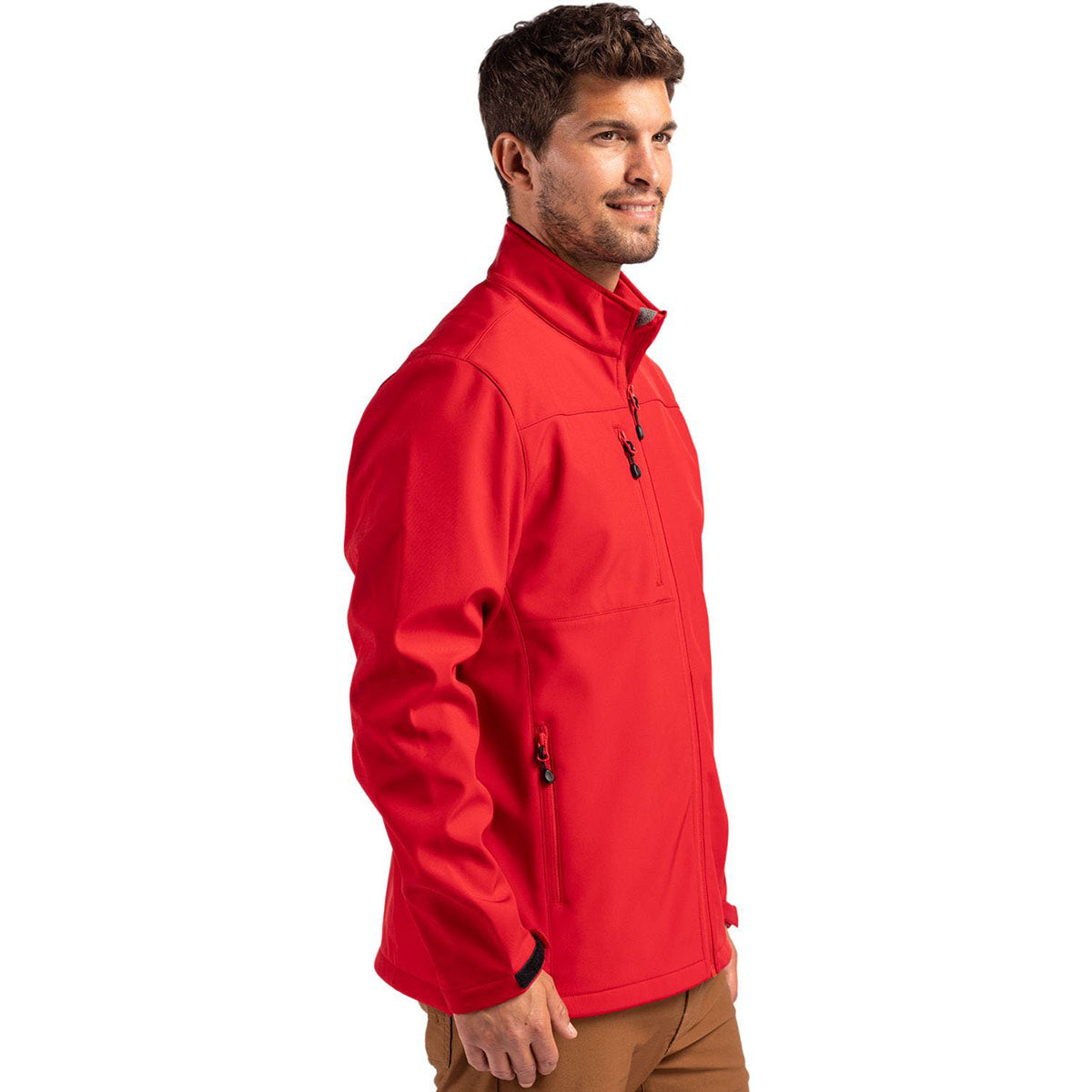 Clique Men's Red Tempest Waterproof Full Zip Softshell Jacket