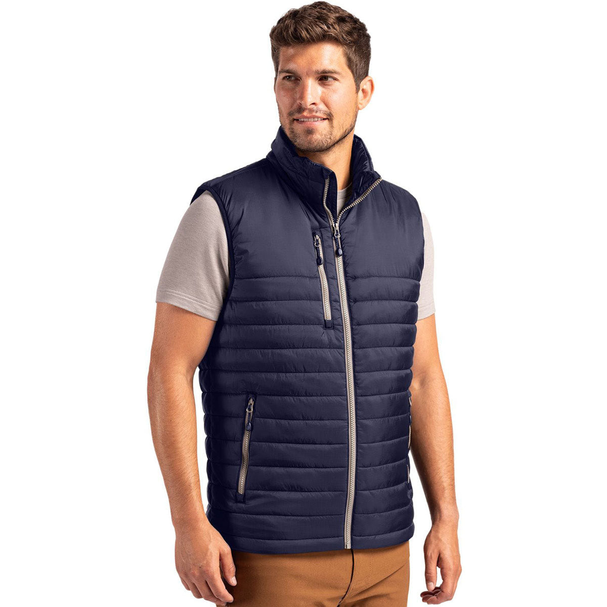 Clique Men's Dark Navy Valhalla Full Zip Puffer Vest