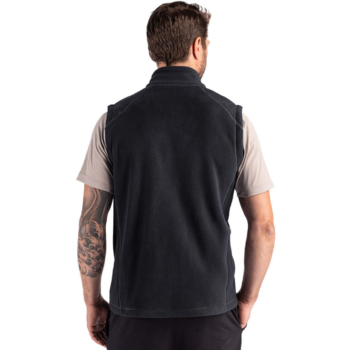 Clique Men's Black Powder Recycled Fleece Vest