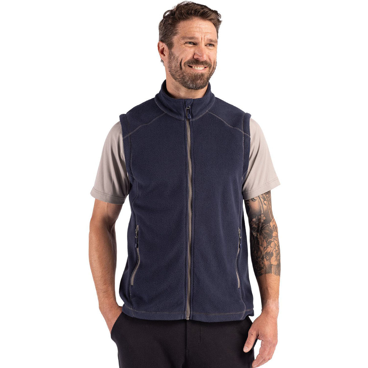 Clique Men's Dark Navy Powder Recycled Fleece Vest
