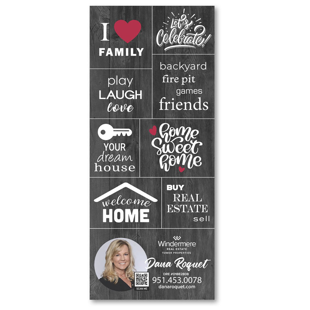 The Magnet Group Custom Business Card Magnet w/ 8 Message Magnets