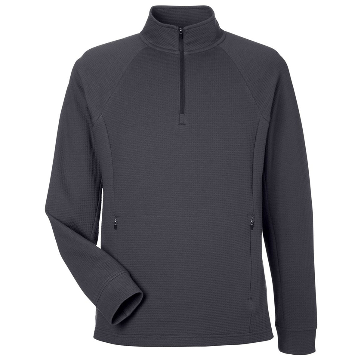 North End Men's Carbon Rhythm Waffle Quarter-Zip Pullover