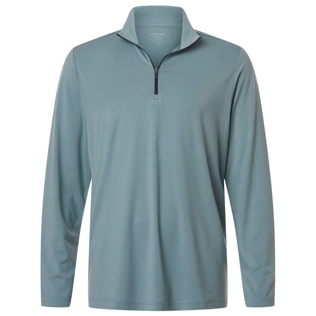 North End Men's Opal Blue/Carbon JAQ Stretch Performance Quarter-Zip