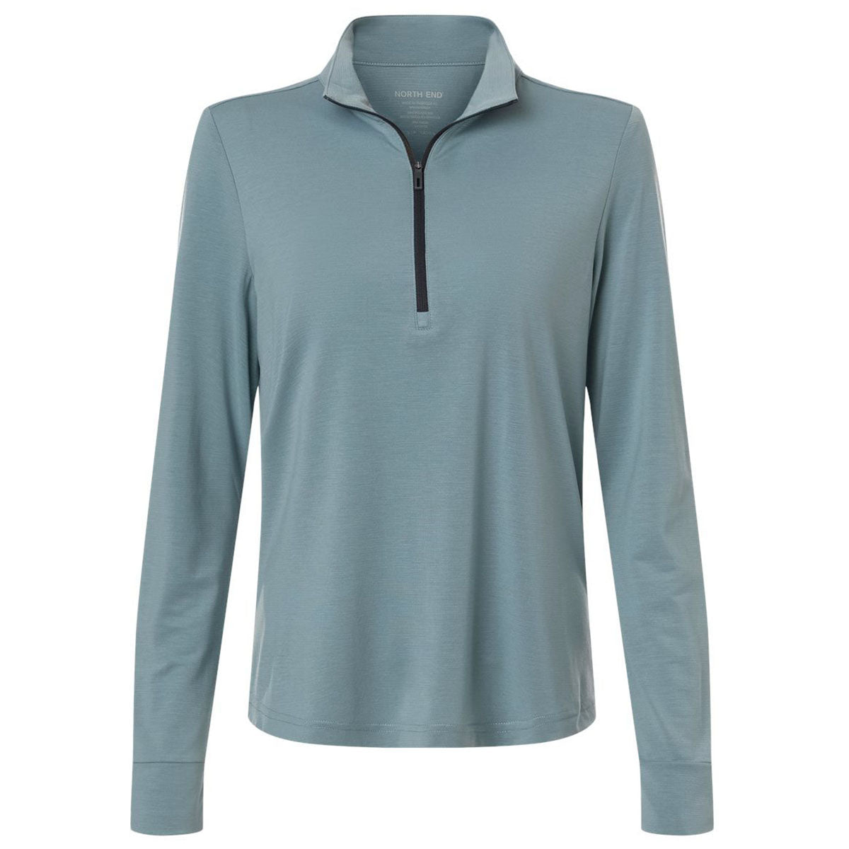 North End Women's Opal Blue/Carbon JAQ Stretch Performance Quarter-Zip
