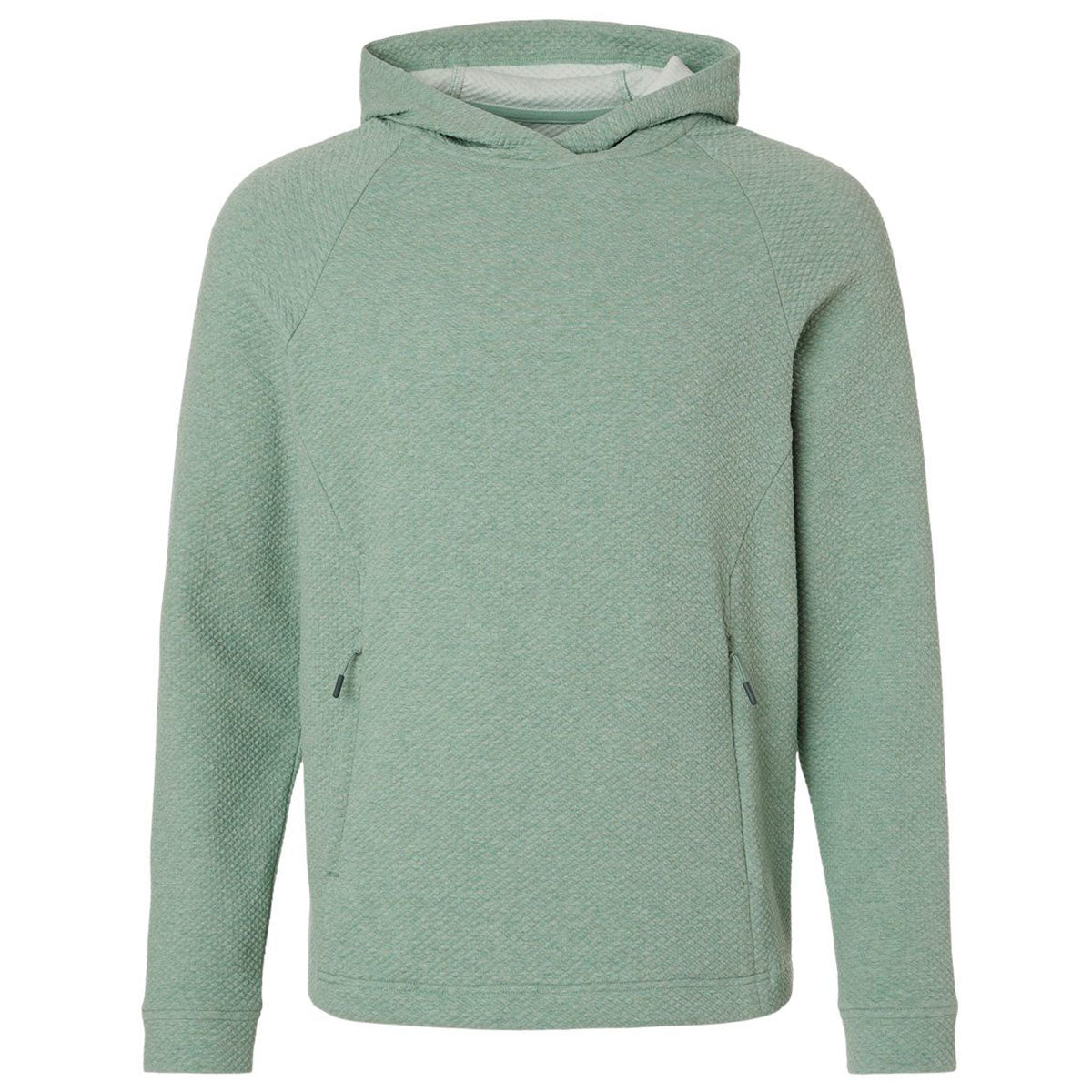 North End Men's Sage Green Heather Spirit Textured Hooded Pullover