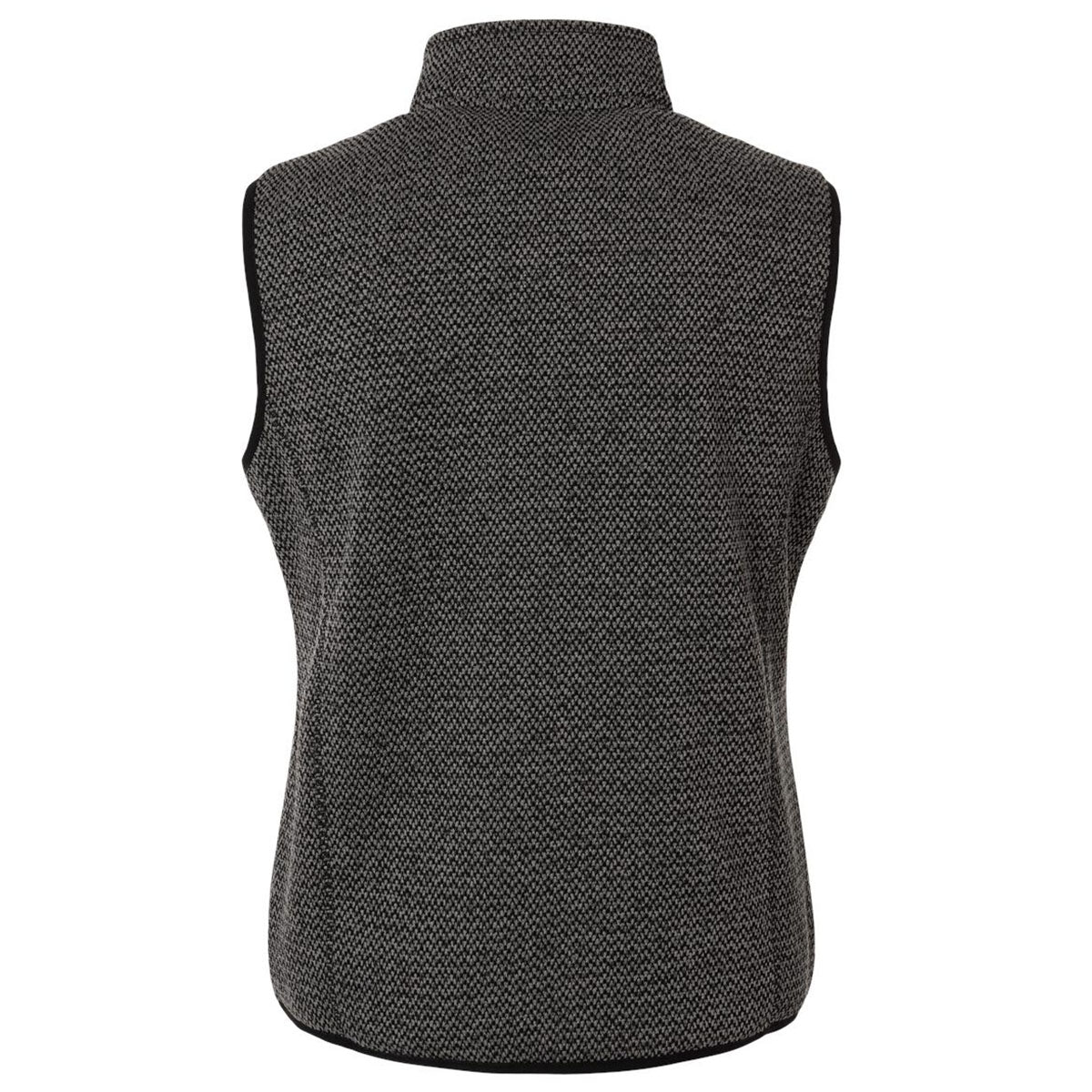 North End Women's Black/Grey Jasper Jacquard Fleece Vest