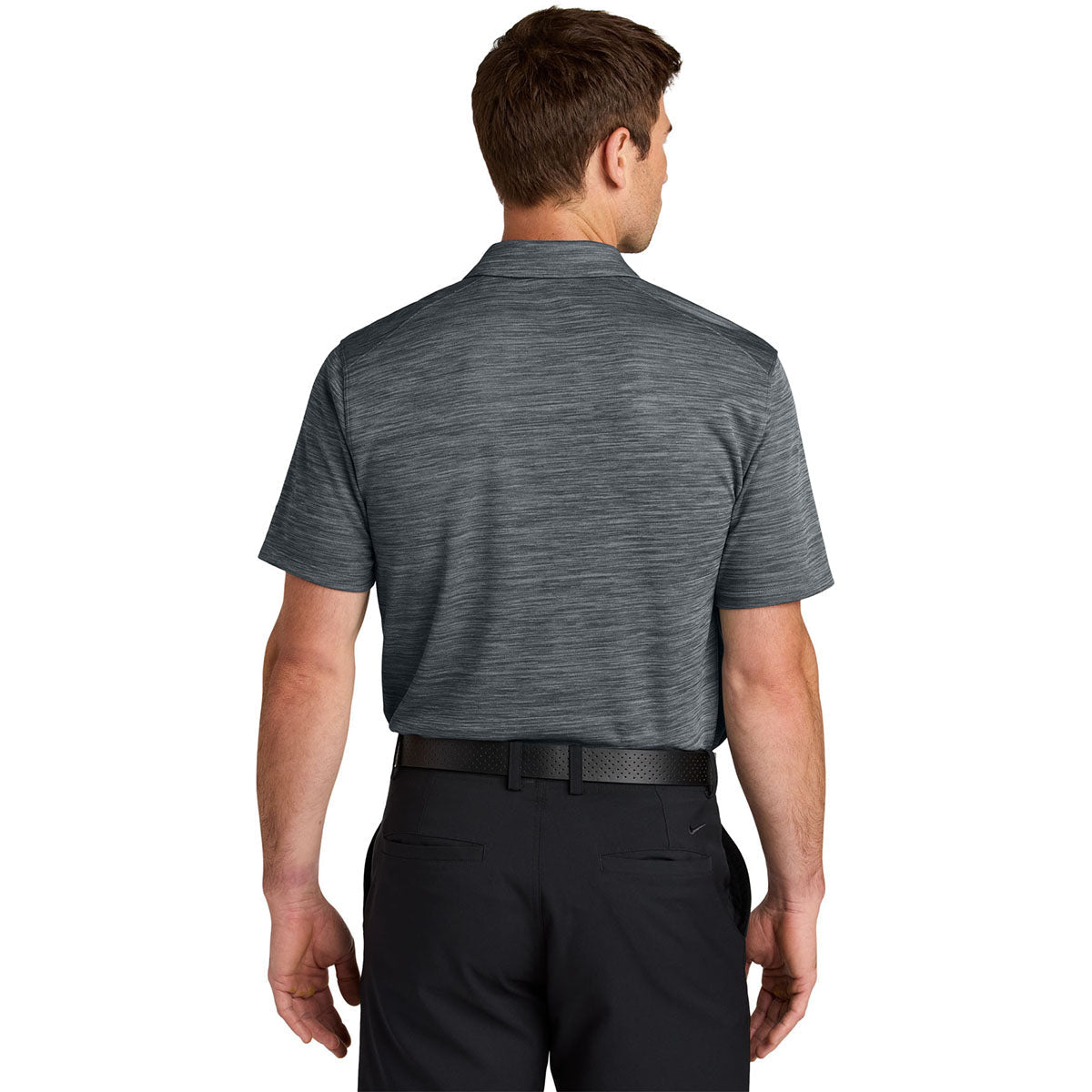 Nike Men's Dark Grey Dri-FIT Striated Polo