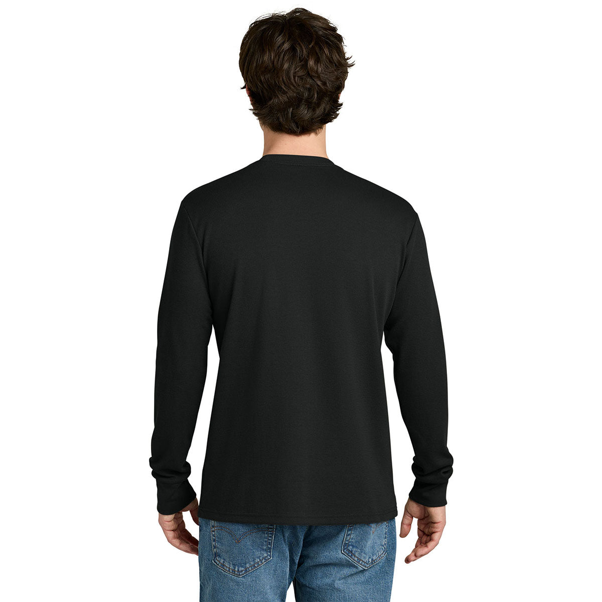 Next Level Men's Black Apparel Ideal Thermal Long Sleeve Tee