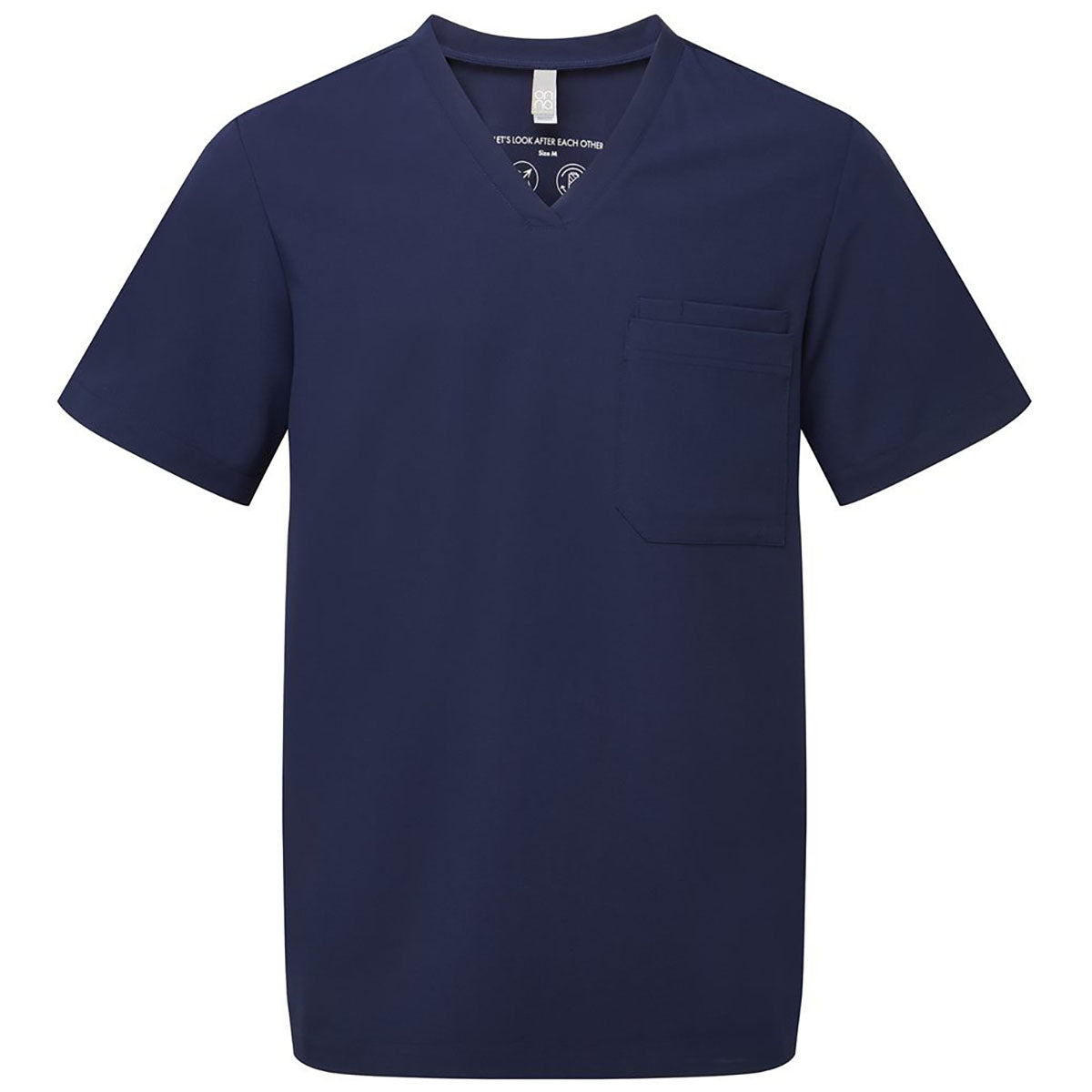 Onna Men's Navy Limitless V-Neck Stretch Scrub Top