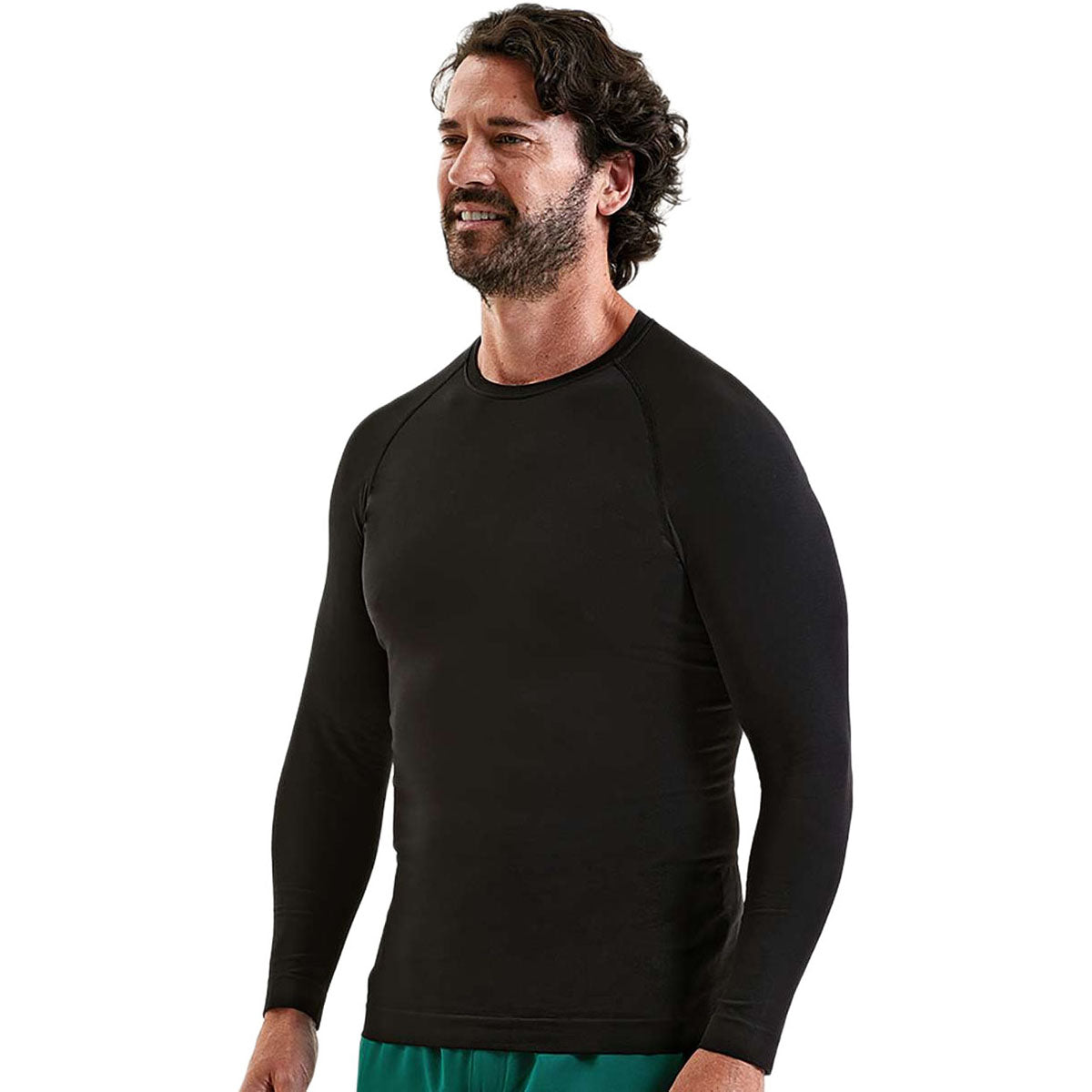 Onna Men's Black Unstoppable Long Sleeve Fresh Underscrub Base Layer T-Shirt