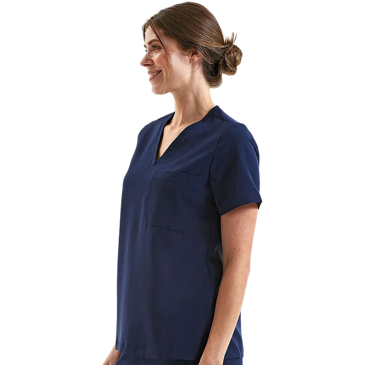 Onna Women's Navy Limitless V-Neck Stretch Scrub Top