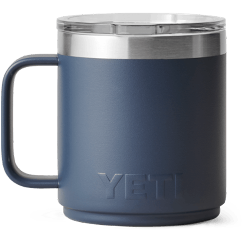 YETI Navy Rambler 10 oz Stackable Mug with Durasip Ceramic Lining