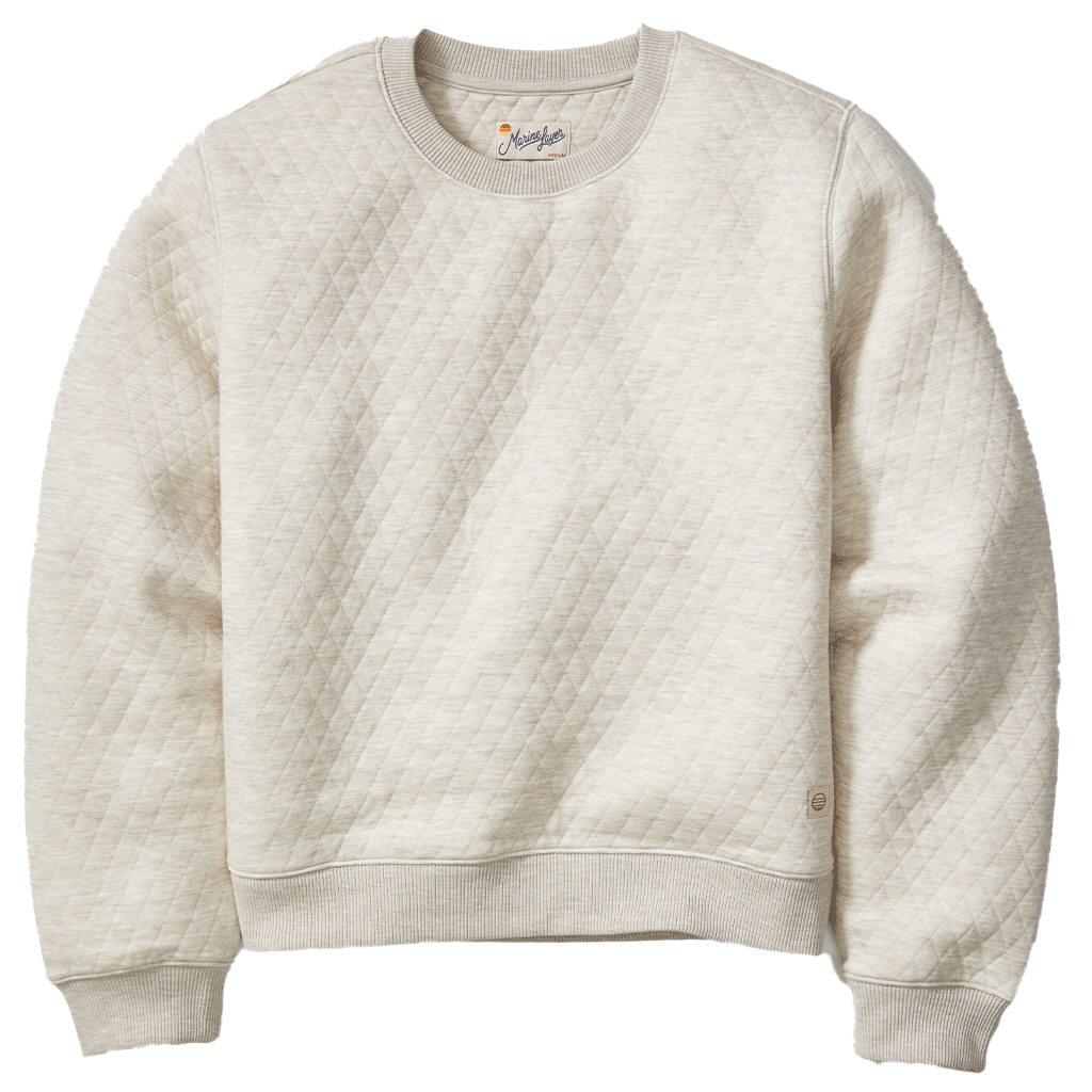 Marine Layer Women's Oat Corbet Quilted Crewneck