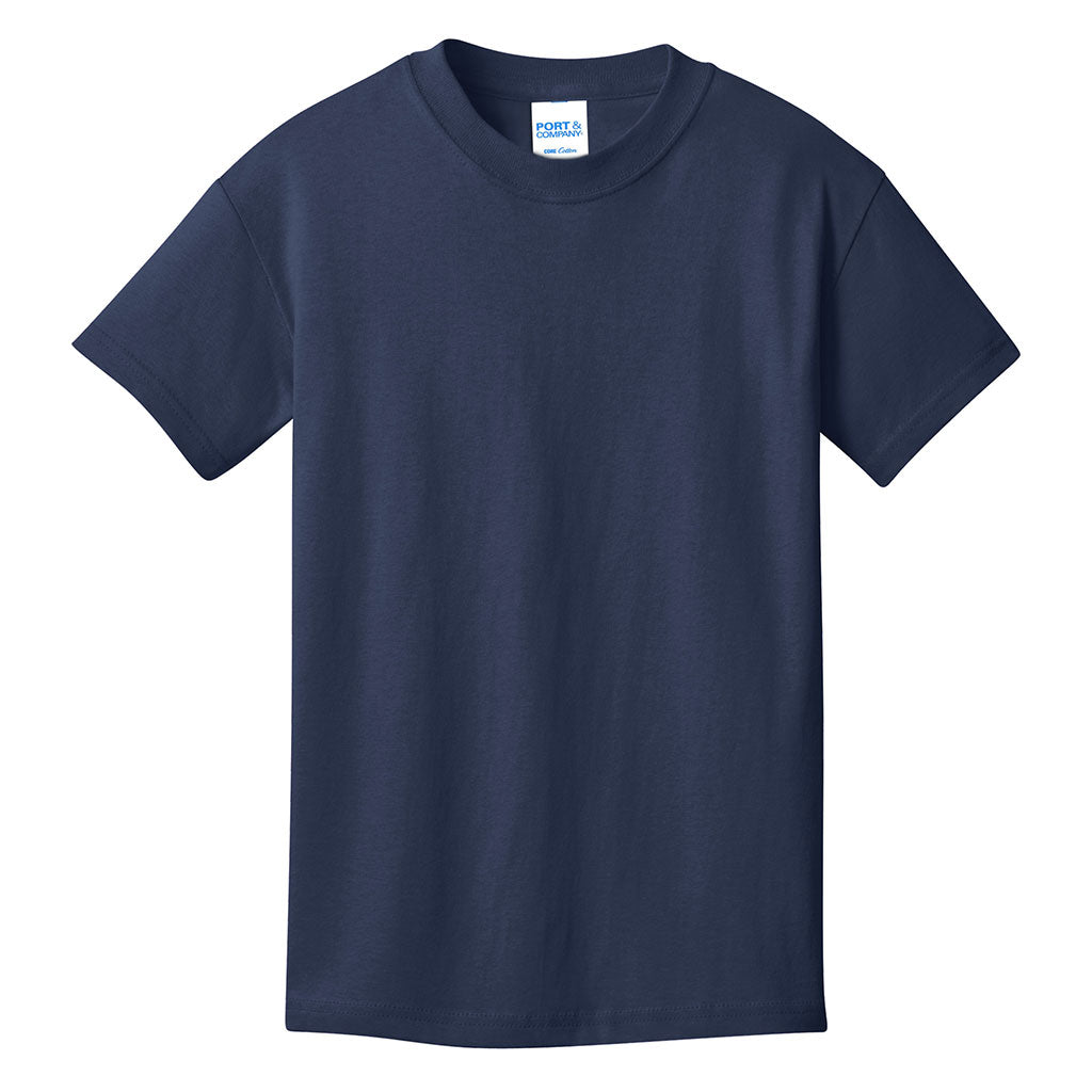 Port & Company Youth Navy Core Cotton Tee