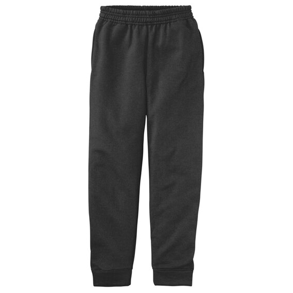 Port & Company Youth Jet Black Core Fleece Jogger