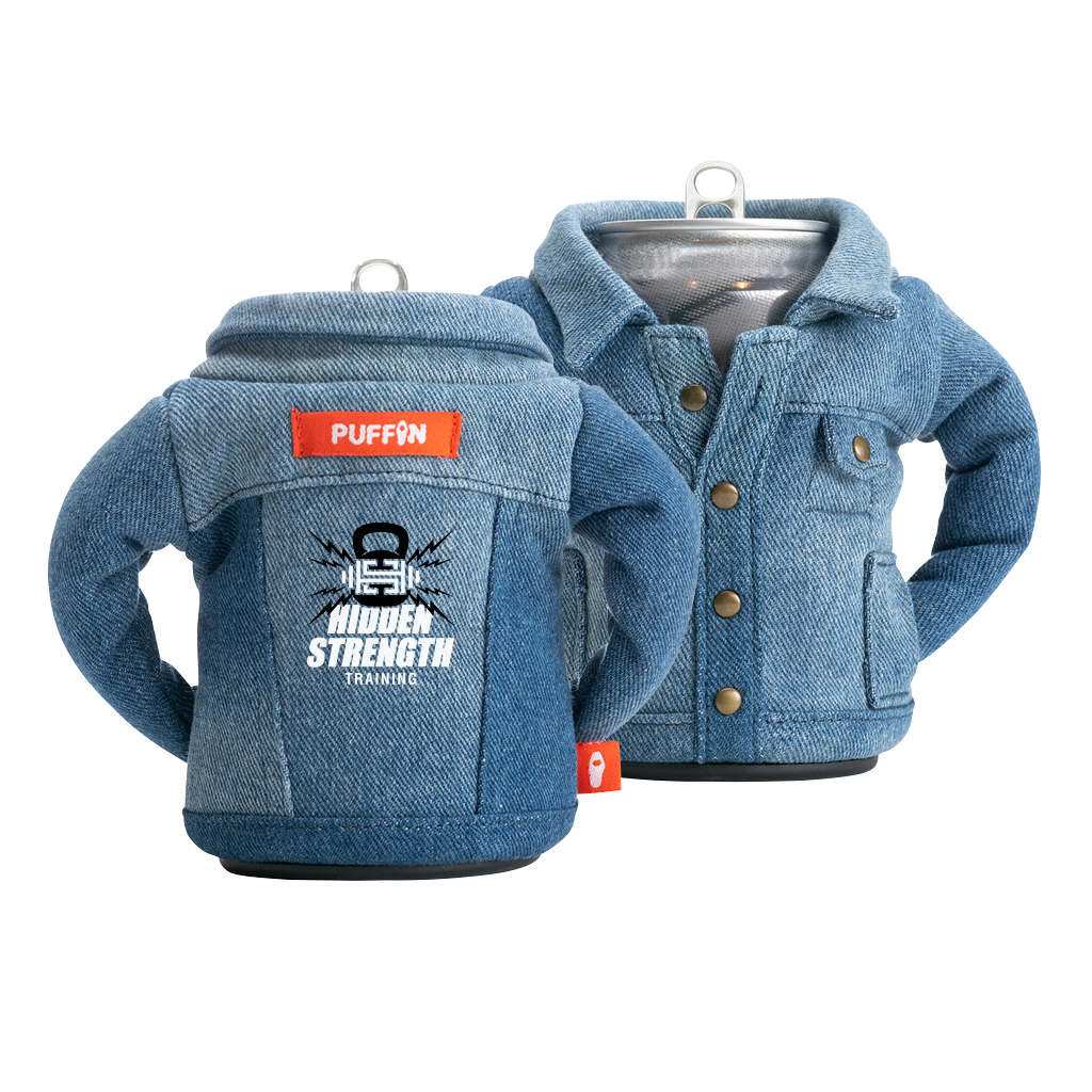 Puffin Drinkwear Light Blue Denim Can Cooler