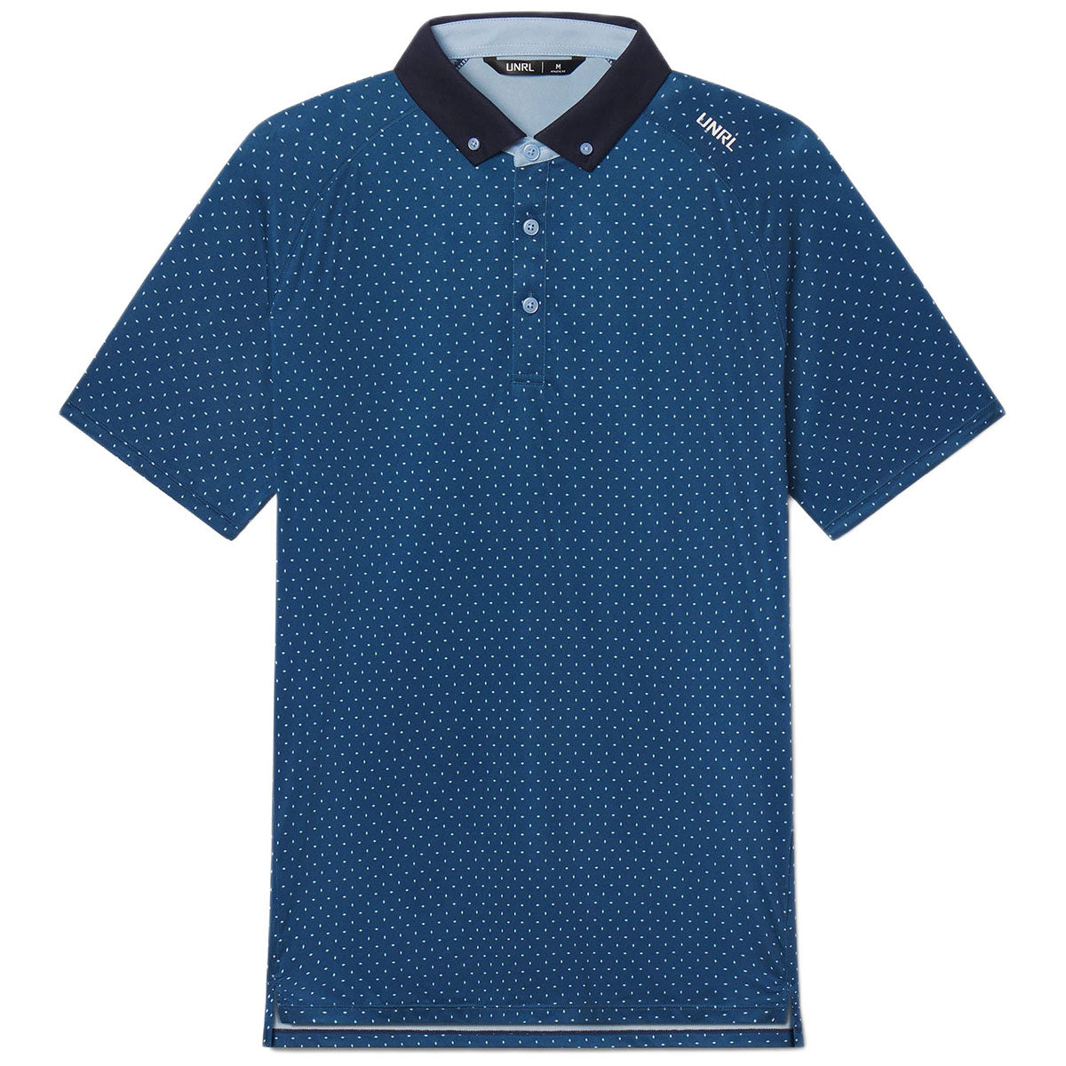 UNRL Men's Cavern Blue Pinpoint Polo
